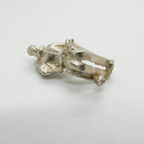 Sterling Silver Man on Skis Charm Pendant Vintage c1970