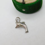 Sterling Silver Paste Set Dolphin Charm Pendant Vintage c1970