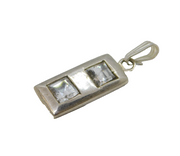 Sterling Silver Paste Set Drop Charm Pendant Vintage c1970s