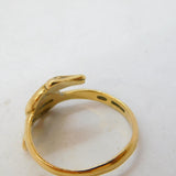9ct Yellow Gold Snake or Serpent Dress Ring Vintage Birmingham