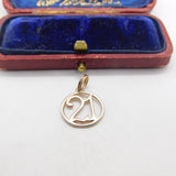 Sterling Silver 21st Birthday Charm Pendant Vintage c1970