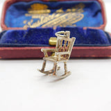 Sterling Silver Rocking Chair Charm Pendant Vintage c1970