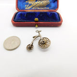 Sterling Silver Articulated Penny-farthing Bicycle Charm Pendant Vintage c1970