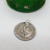 George III Sterling Silver Maundy Threepence Coin Charm Antique 1762