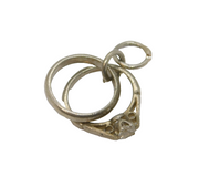 Sterling Silver Wedding & Engagement Rings Charm Pendant Vintage c1970