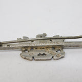 George V Sterling Silver & Enamel Coronation Brooch Antique 1935 Birmingham