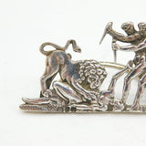 Victorian Sterling Silver Classical Lion Hunt Place Holder Antique 1894 London