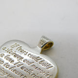 Sterling Silver & Gold Fronted Sweetheart Pendant Charm Pendant Vintage c1970s