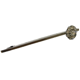 Art Deco Sterling Silver & Sparkling Paste Set Floral Bar Brooch Antique c1920s