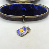 Sterling Silver and Enamel Filey Travel Shield Charm Pendant Vintage c1970
