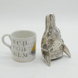 Sterling Silver Georgian Style Fox Mask Form Stirrup Cup Vintage 1960 London