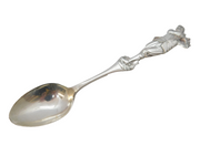 Art Deco Sterling Silver Golfing Interest Teaspoon Antique 1911 Birmingham