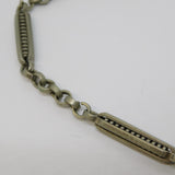 19th Century Silver Plated Fancy Link Albert Watch Chain Antique c1890