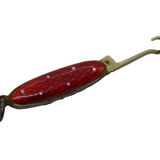Edwardian Sterling Silver Red Enamel Miniature Button Hook Charm Antique