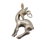 Sterling Silver Deer Charm Pendant Vintage c1970s