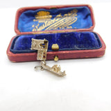 Sterling Silver Wedding in the Church Charm Pendant Vintage c1970