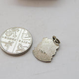 Sterling Silver St Hawes Enamel Travel Shield Charm Pendant Vintage c1970