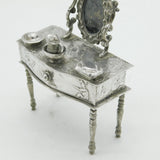 19th Century Dutch Sterling Silver Dolls House Dressing Table Antique c1880