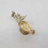 Sterling Silver Opening Lamp With Figure Inside Charm Pendant Vintage c1970