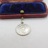 Sterling Silver St Christopher Charm Pendant Vintage c1970