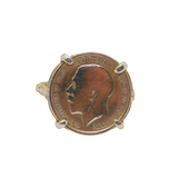 Sterling Silver George V Threepence Coin Ring Antique c1912 Size L