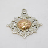 Sterling Silver Gold Fronted Football Soccer Fob Medal Antique 1930 Birmingham