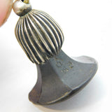 William IV Gun Metal Fluted Monogram Engraved Fob Seal Antique c1830