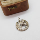 Sterling Silver Good Luck Horseshoe Charm Pendant Vintage c1970