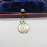 Sterling Silver St Christopher Travel Charm Pendant Vintage c1970