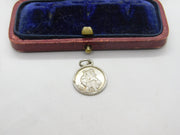 Sterling Silver St Christopher Travel Charm Pendant Vintage c1970