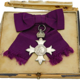 King George V Boxed Silver MBE British Empire Medal Antique 1919 London