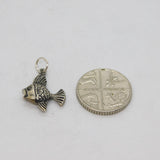 Continental 835 Silver Patterned Goldfish Form Charm Pendant Vintage c1970s
