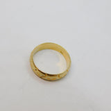 Sterling Silver Gilt Floral Pattern Wedding Band Ring Modern c1990 Size N