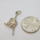 Sterling Silver Ballerina Dancer Charm Pendant Vintage c1970