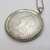 Queen Victorian 1897 Diamond Jubilee Crown Coin Medallion Necklace Antique