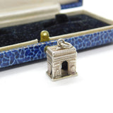 Sterling Silver Arc De Triomphe Figurine Charm Pendant Vintage c1970