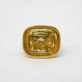 George III 10ct Gold Carved Citrine 'Anne' Named Fob Seal Antique c1820s