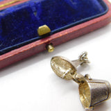 Sterling Silver Openable Champagne on Ice Charm Pendant Vintage c1970