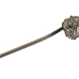 Victorian Silver & Gilt Metal Paste Set Stick Pin Antique c1880s