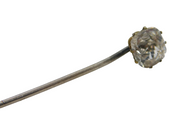 Victorian Silver & Gilt Metal Paste Set Stick Pin Antique c1880s