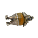 Sterling Silver & Wooden 'Touch Wud' Policeman Charm Pendant Vintage