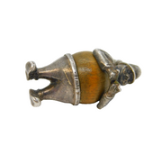 Sterling Silver & Wooden 'Touch Wud' Policeman Charm Pendant Vintage