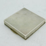 Sterling Silver, Enamel & Marcasite Mirror Compact Antique 1939 Birmingham