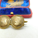 Queen Victoria Sterling Silver Gilt Threepence Coin Brooch Antique c1890 V