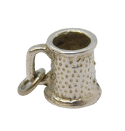 Sterling Silver Beer Tankard Charm Pendant Vintage c1970