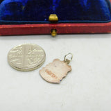 Sterling Silver Isle of Weight Traveller Shield Charm Pendant Vintage c1970