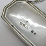 Sterling Silver Sherry Decanter Label Vintage 1973 Sheffield