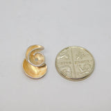 Sterling Silver Brushed Stylised Flower Charm Pendant Contemporary c2000s