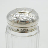 Victorian William Comyns Sterling Silver Cut Glass Vanity Jar Antique Birmingham