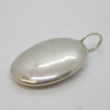 Sterling Silver Large Bean Form Drop Pendant Vintage 1984 London